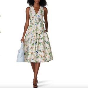 Marissa Webb Floral Tie Midi Dress
